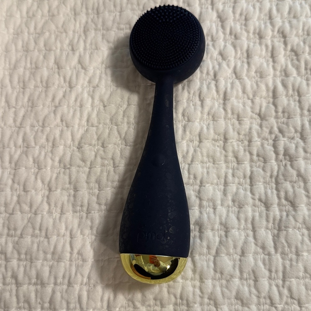 PMD Clean Smart Facial Cleansing Device Navy Blue with Gold Finishes
